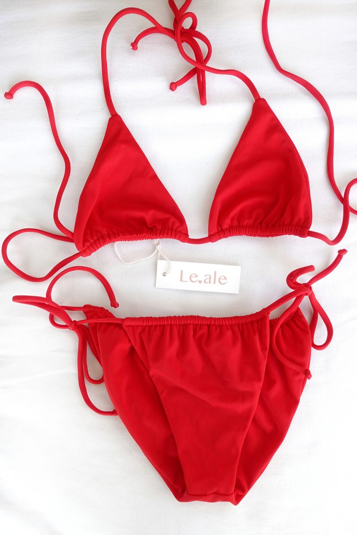 classic biniki set red