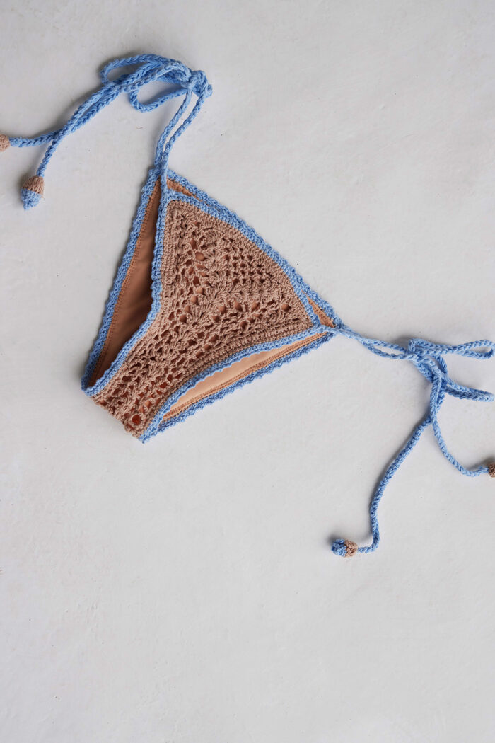 crochet moka blue bikini set