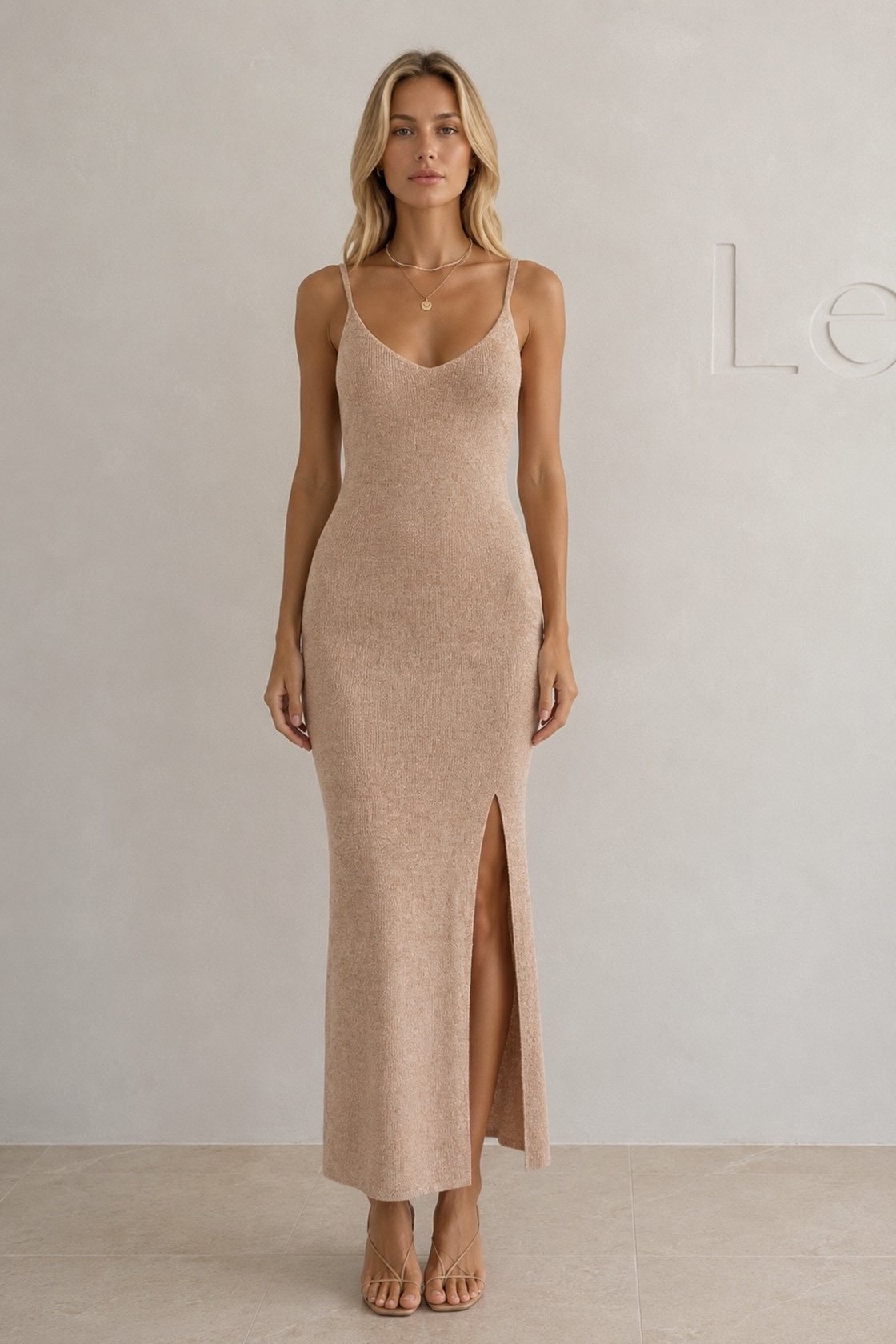 Odri Gold Long Dress
