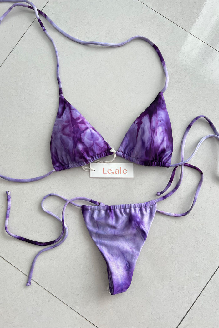 violet dye string uma bikini set